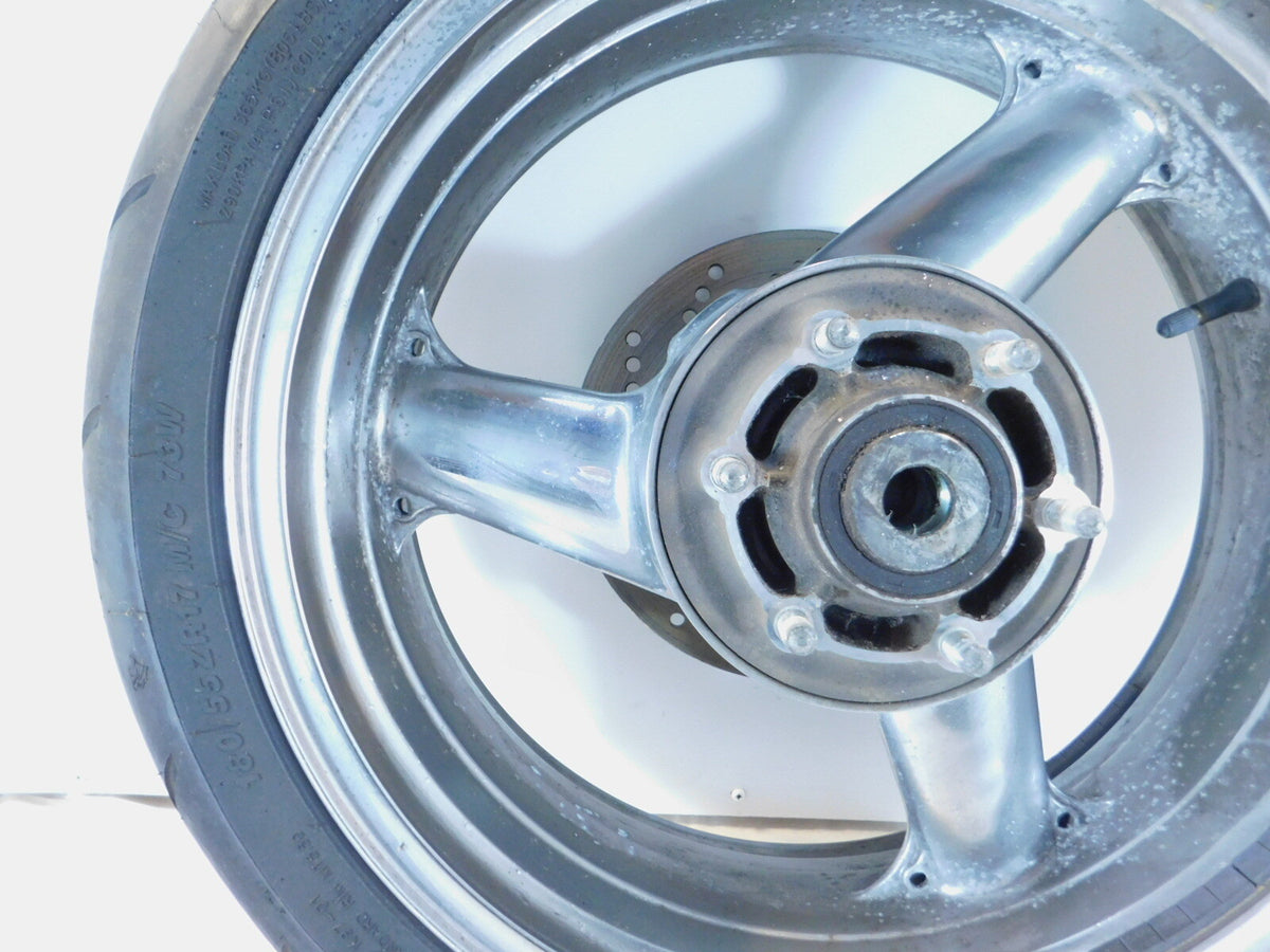 2002 2003 2004 2005 Kawasaki ZZR1200 ZX1200C Chrome Rear Wheel Rim - 17" & Rotor - C3 Cycle