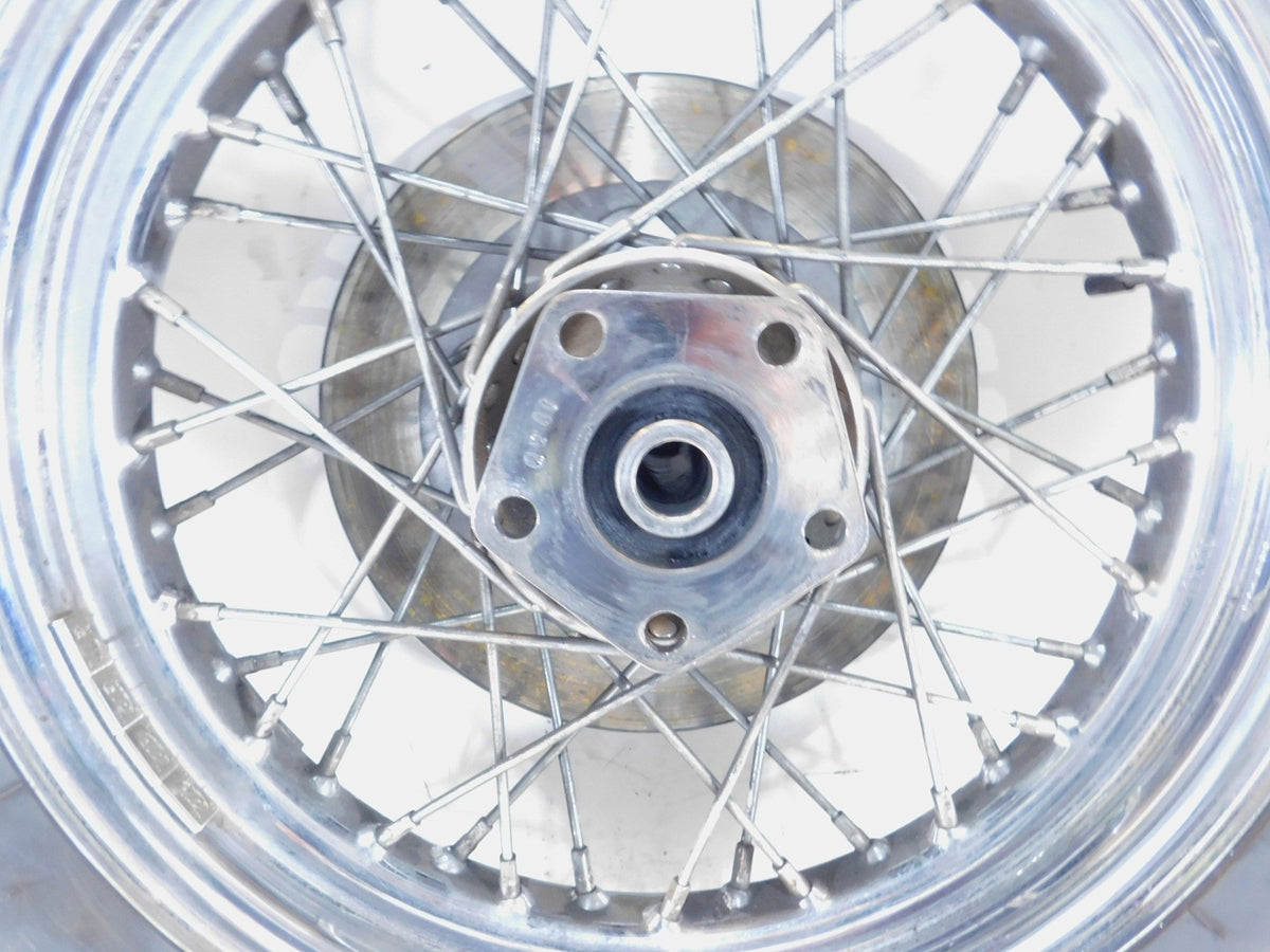 Harley Davidson Dyna Softail & Sportster 883 & 1200 Spoked Rear Wheel Rim & Tire - C3 Cycle