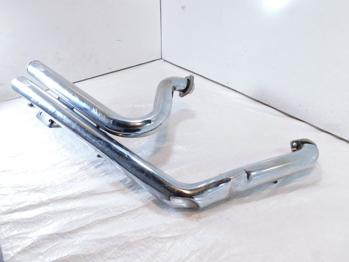 Harley Davidson Softail Vance & Hines Exhaust Pipe System w/ Bracket - DENTED - C3 Cycle