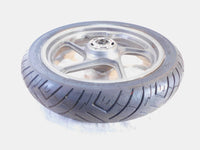 1994-2006 Kawasaki Concours 1000 ZG1000 Silver Cast Front Wheel Rim & Tire -Bent - C3 Cycle