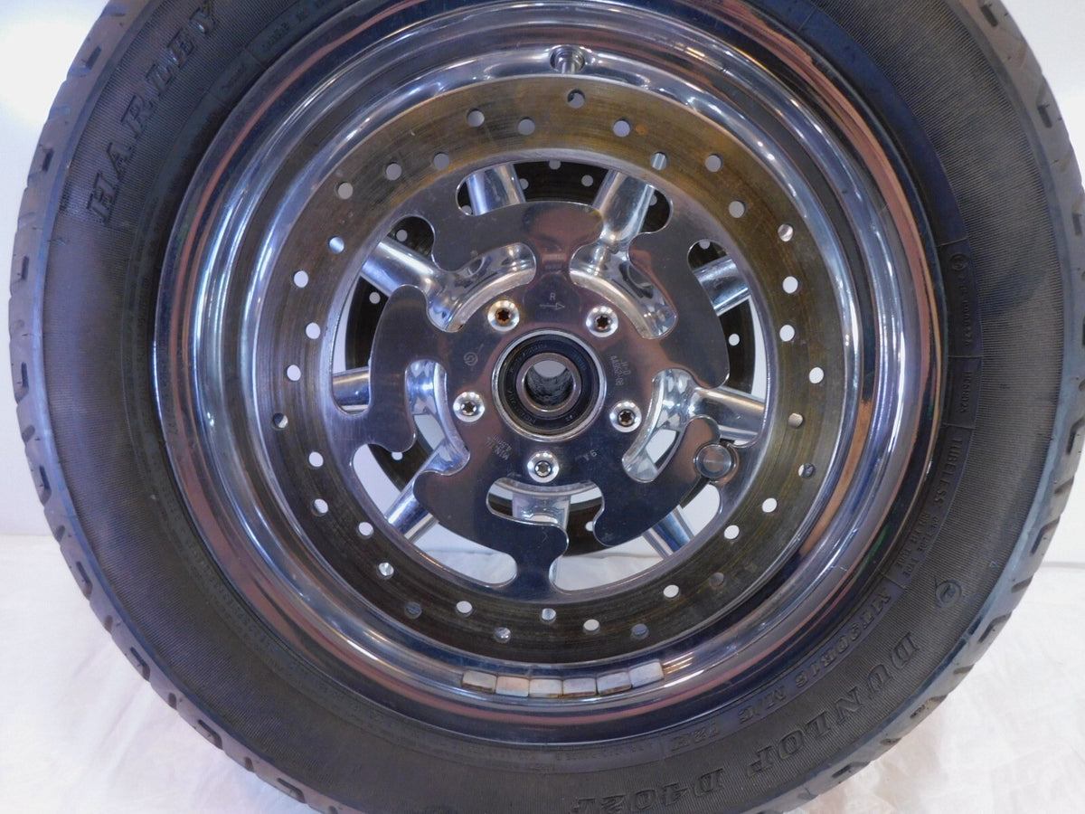 Harley Davidson Road Street & Electra Glide Chrome Cast Front Wheel Rim w/Tire - C3 Cycle