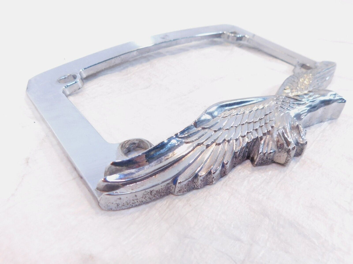 1986-1990 Harley Davidson Sportster 883 Chrome Eagle Rear License Plate Trim - C3 Cycle