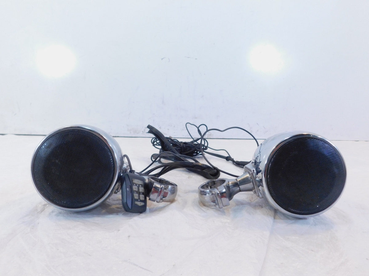 1995 95 Honda Shadow VT1100C Front Handlebar Clamp On Speakers & Controller - C3 Cycle