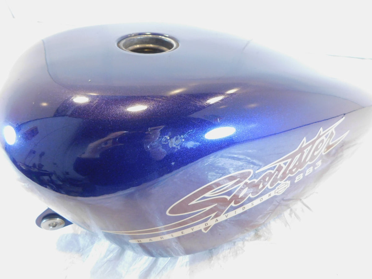 1998-2003 Harley Davidson Sportster 1200 & 883 Blue Fuel Gas Petrol Tank -DENTED - C3 Cycle