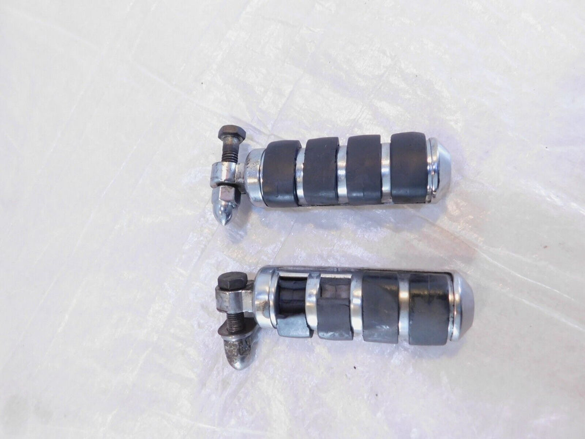 Harley Touring Dyna Sportster & Softail ISO Chrome & Rubber Footpeg Footrests - C3 Cycle