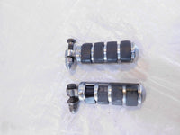 Harley Touring Dyna Sportster & Softail ISO Chrome & Rubber Footpeg Footrests - C3 Cycle