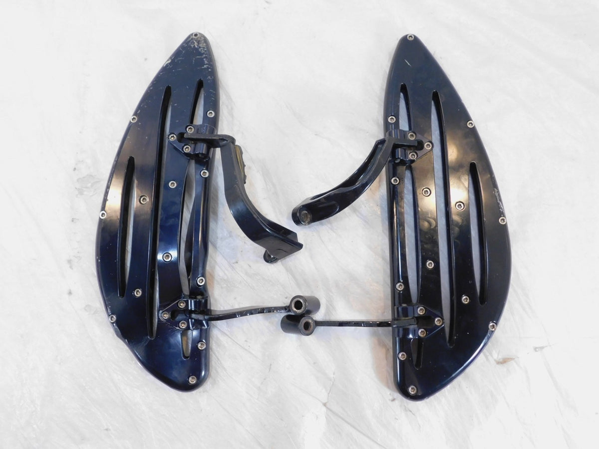 Harley Road King & Electra Glide Front Arlen Ness Black Footboard Floorboards - C3 Cycle