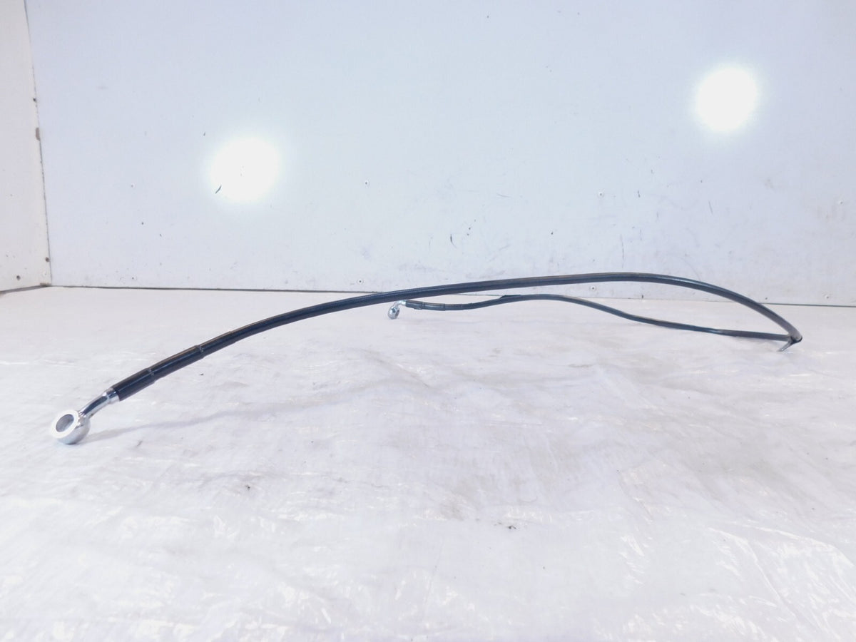 Harley Davidson Sportster 883 Hugger & 1200 Black Front Wheel Brake Line Hose - C3 Cycle