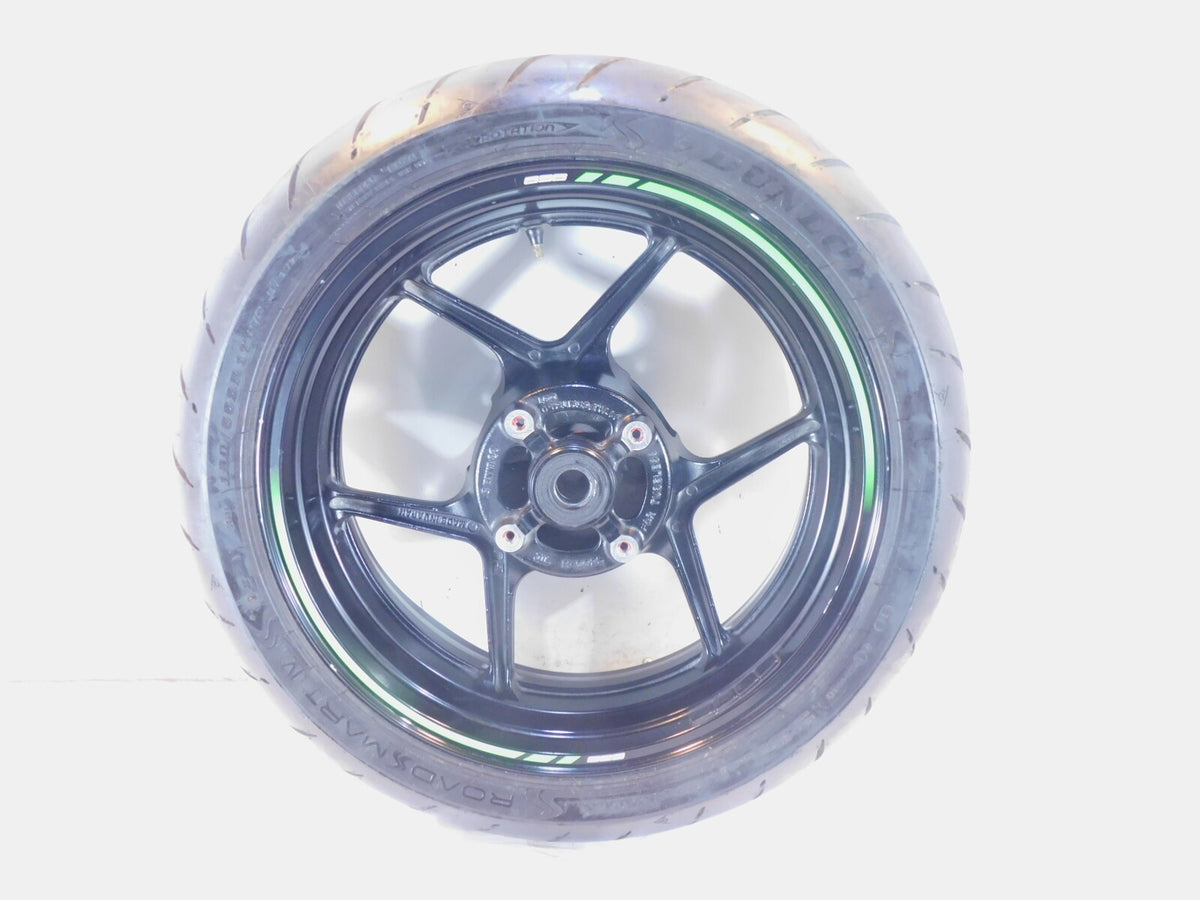 2013-2024 Kawasaki Ninja ZX6R ZX636 ABS Black Rear Wheel Rim & Tire - Bent - C3 Cycle