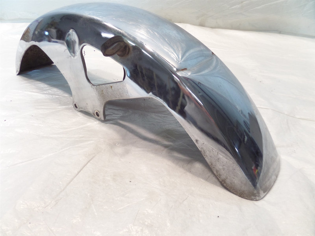 1982 82 Yamaha XV920 Virago 920 Dented Chrome Front Wheel Fender 10L-21510-00-93 - C3 Cycle