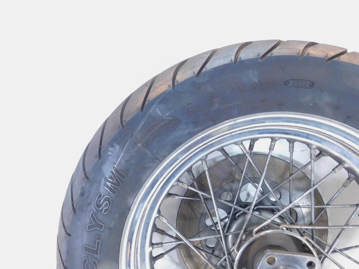 Harley Davidson Dyna Softail & Sportster 883 & 1200 Spoked Rear Wheel Rim & Tire - C3 Cycle