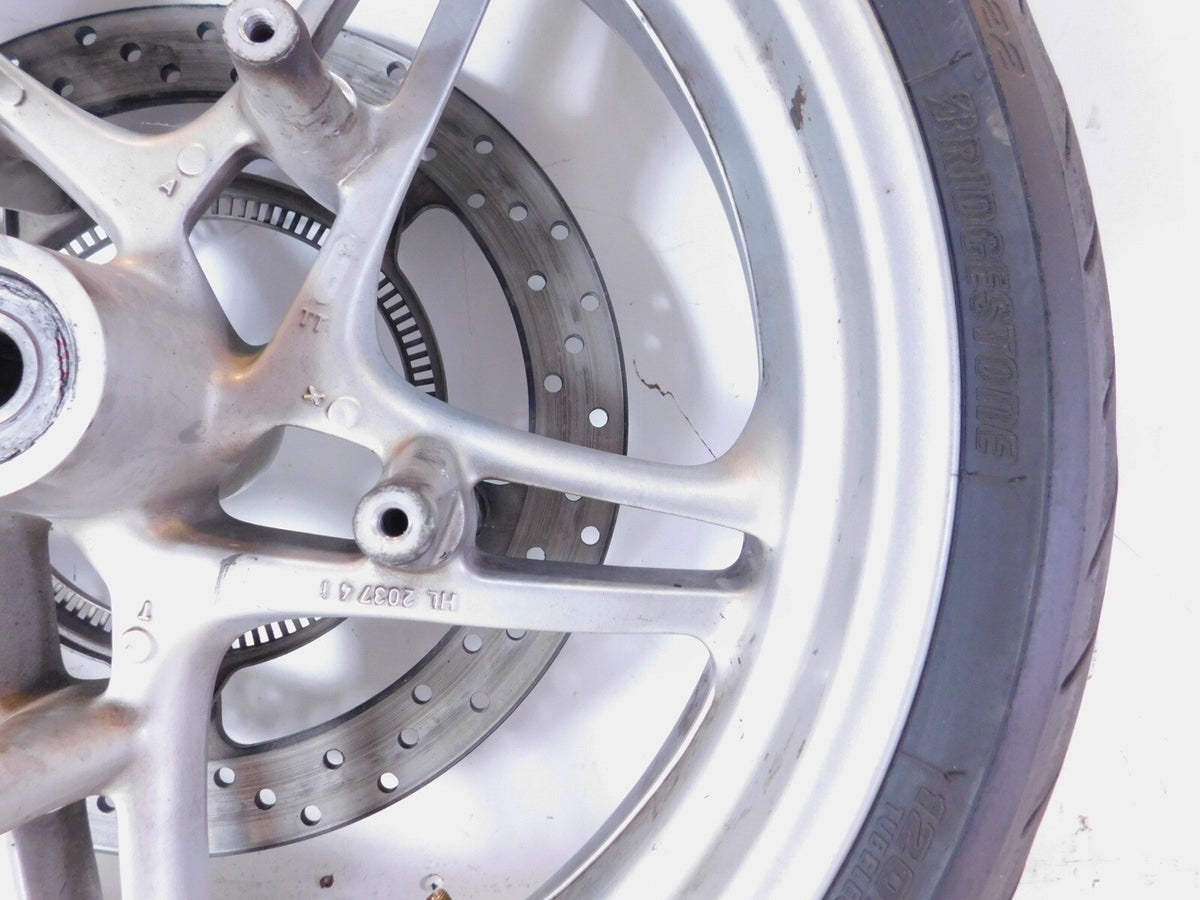 BMW K1200GT K1200RS R1100S R1150R Cast Silver Front Wheel Rim Tire & Brake Rotor - C3 Cycle