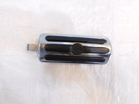 Pair Harley Touring Dyna Sportster & Softail Chrome & Rubber Footpeg Footrests - C3 Cycle