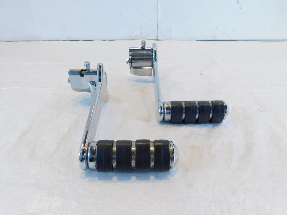 Harley Road King & Electra Glide Adjustable Rear Passenger Footpeg Footrests - C3 Cycle