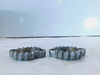 (2) Yamaha XS750 Special XS850 Exhaust Header Pipe Nut Ring Flange Mounts