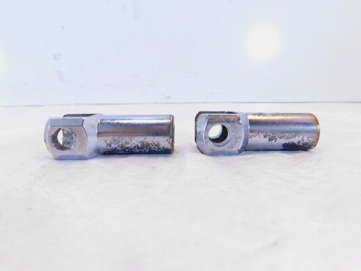Pair Chrome Harley Davidson Softail Passenger Footpeg Peg Bracket Mount Supports