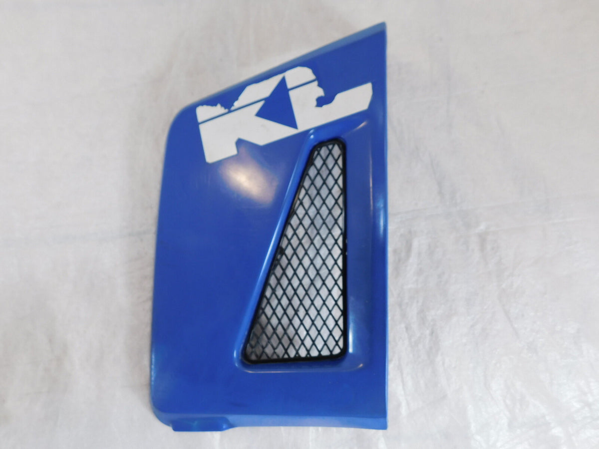 1987 87 Kawasaki KLR650 KLR 650 Blue Left Engine Coolant Radiator Cover Fairing - C3 Cycle