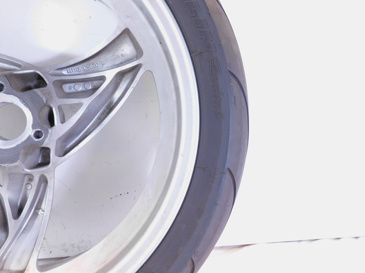 2001-2005 BMW F650CS F650 CS Scarver Silver Rear Rim Wheel & Tire - 36317681009 - C3 Cycle