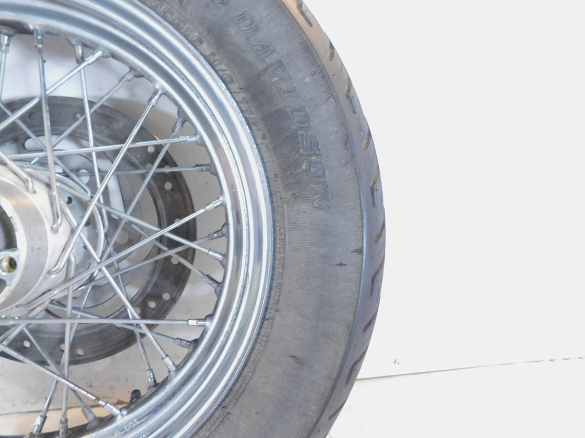 Harley Davidson Softail Heritage & Springer Black Spoked Rear Wheel Rim & Tire - C3 Cycle