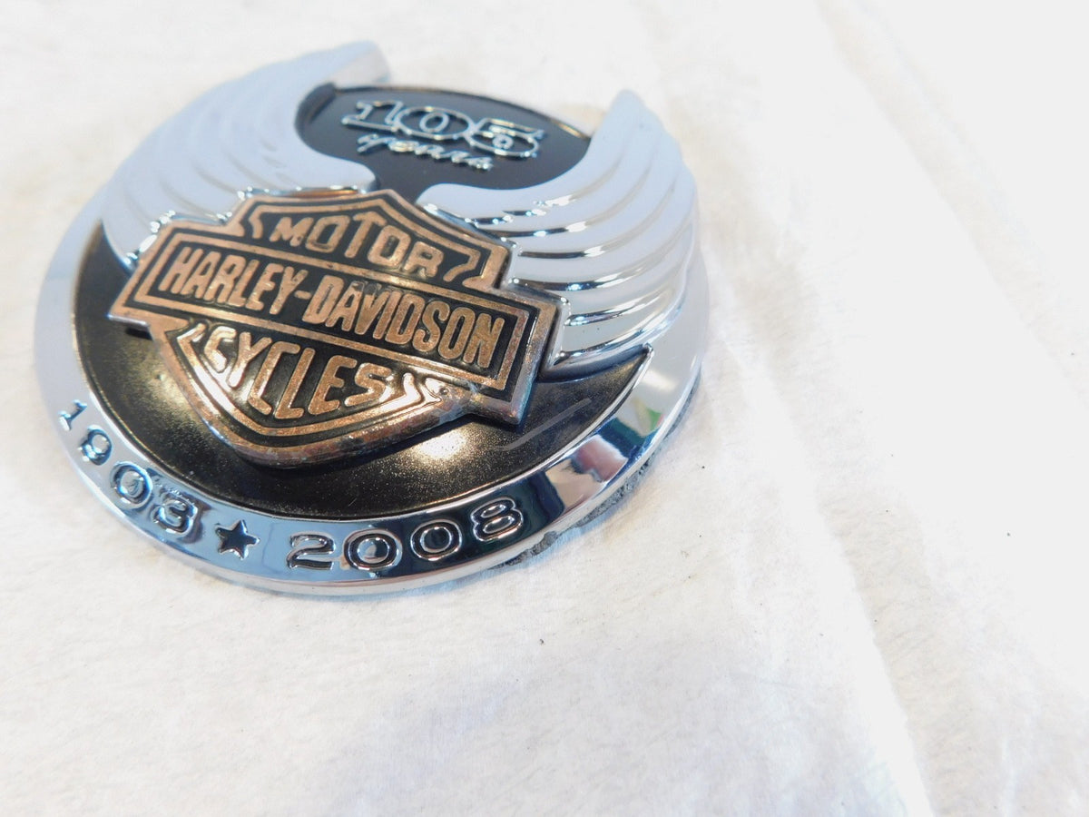 2008 Harley Davidson 105th Anniversary Road Glide Fuel Gas Petrol Tank Medallion - C3 Cycle