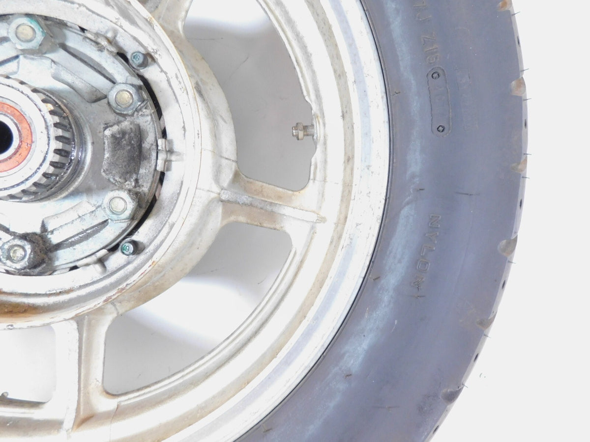 1984-1999 Yamaha Virago 750 1000 1100 XV700 XV750 Silver Rear Wheel Rim & Tire - C3 Cycle