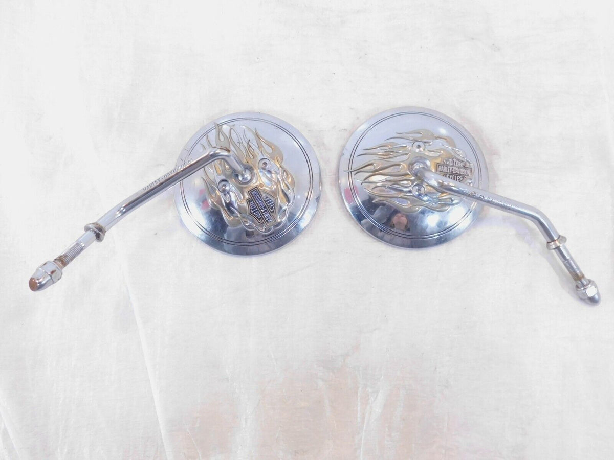 Harley Dyna Sportster Softail FXR Sportster Front Chrome Rear View Mirror - Set - C3 Cycle