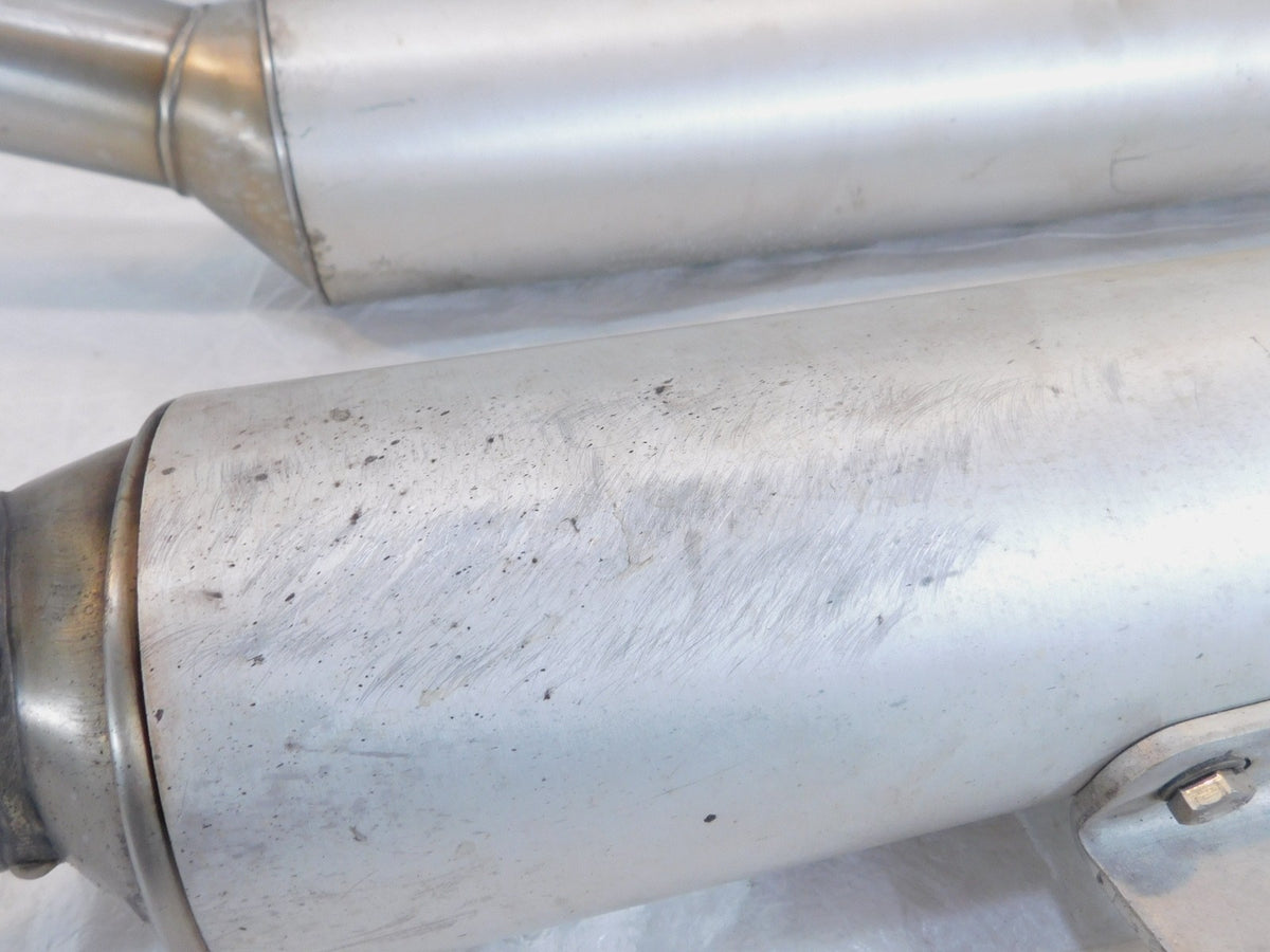 Pair Ducati Sport Touring ST4 Silver Rear Left/Right Exhaust System Mufflers - C3 Cycle