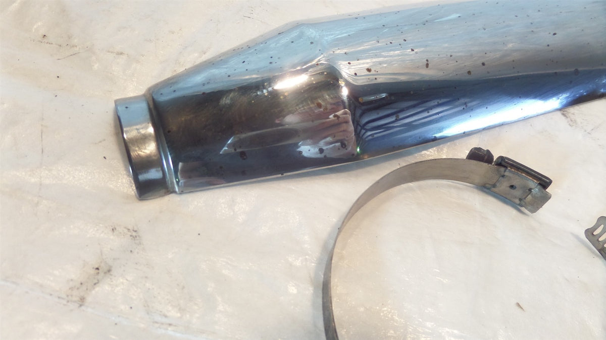 Harley Davidson Sportster 883 1200 Low Custom Chrome Exhaust Pipe Muffler Shield - C3 Cycle