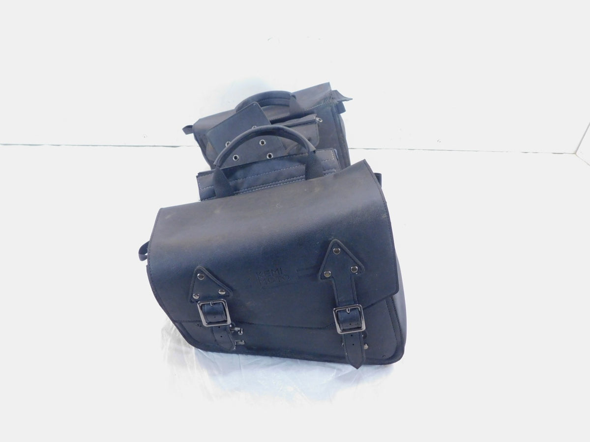 Harley Davidson Dyna Street Bob Wide Glide Left Right Black Side Bag Saddlebags - C3 Cycle