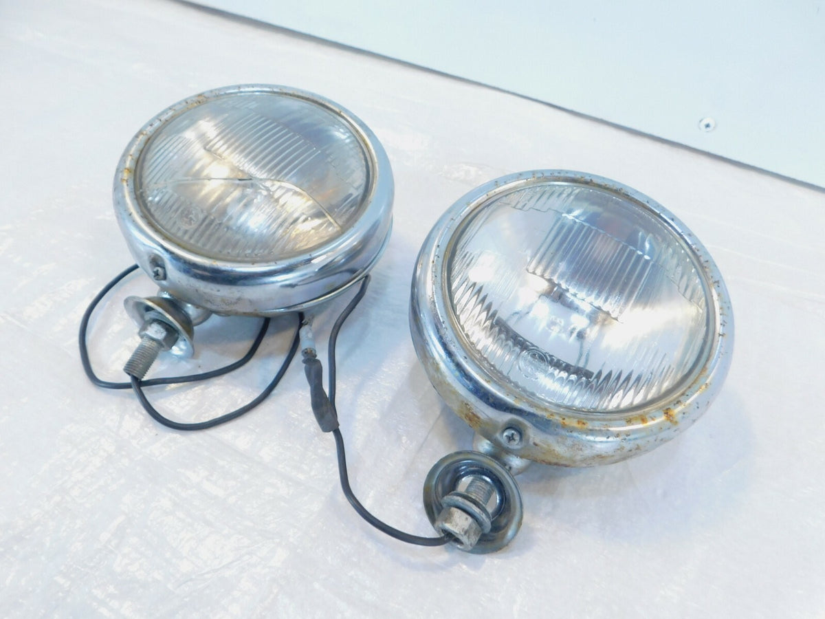 2000 00 Kawasaki Vulcan VN1500 nomad Fi Front Auxiliary Fog Passing Light Lamps - C3 Cycle