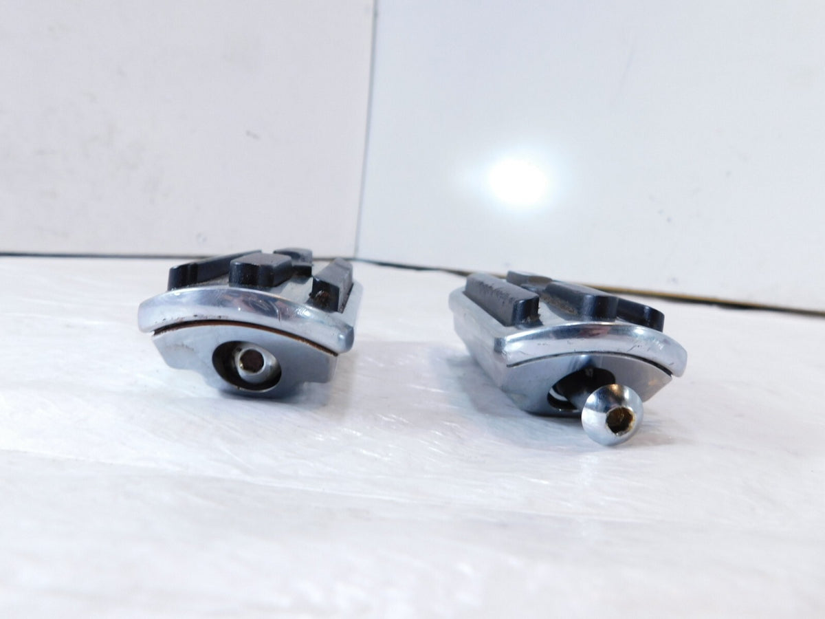 Harley Touring FXR Dyna Sportster & Softail Chrome & Rubber Footpegs Footrests - C3 Cycle