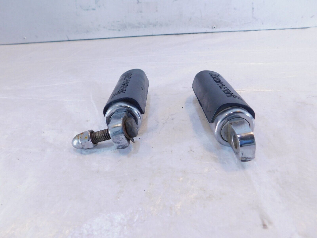 Harley Touring Dyna Sportster & Softail ISO Chrome & Rubber Footpeg Footrests - C3 Cycle