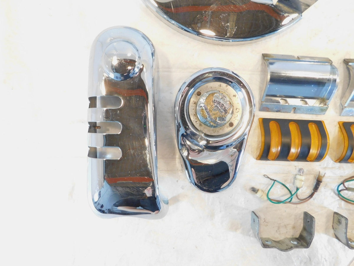 Harley Electra Glide Chrome Left & Right Front Wheel Rotor & Caliper Dress Kit - C3 Cycle