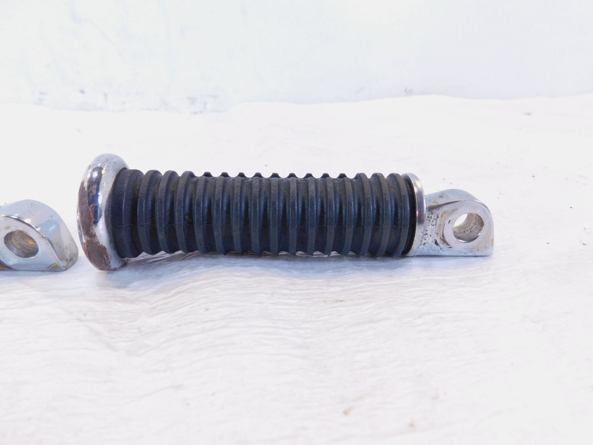 Harley Davidson FXR Dyna Sportster & Softail Black Rubber Footpegs Footrests - C3 Cycle