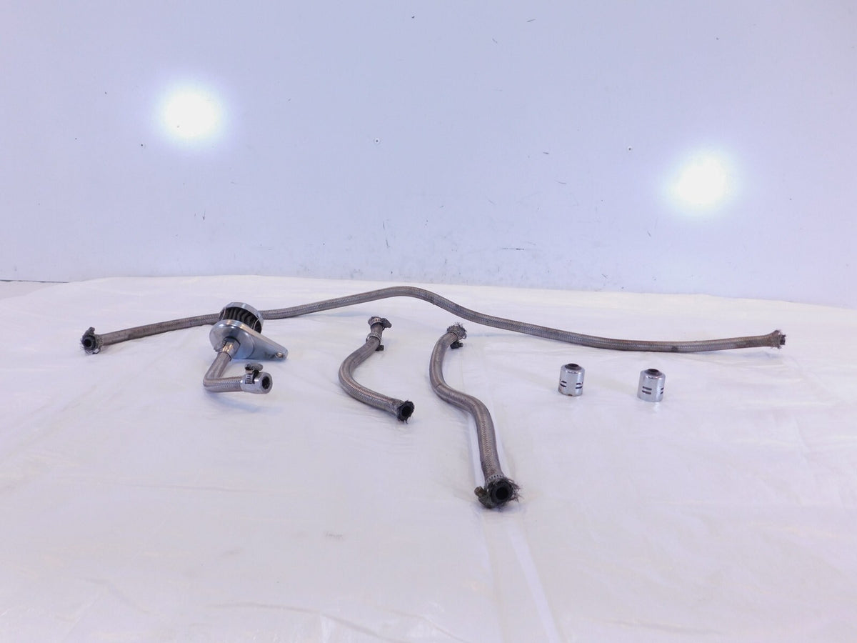 84 Harley Davidson Ironhead Sportster XLH1000 Braided Oil Hose Line Part Box Lot - C3 Cycle