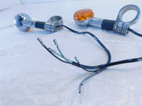 1986-2003 Suzuki Savage 650 LS650 Front Indicator Turn Signal Lights & Mounts - C3 Cycle