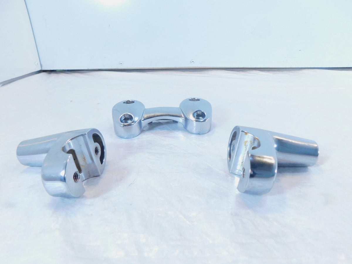 2011 Kawasaki Vulcan Custom 900 VN900 Front Handlebar Mount Clamp Bracket Risers - C3 Cycle