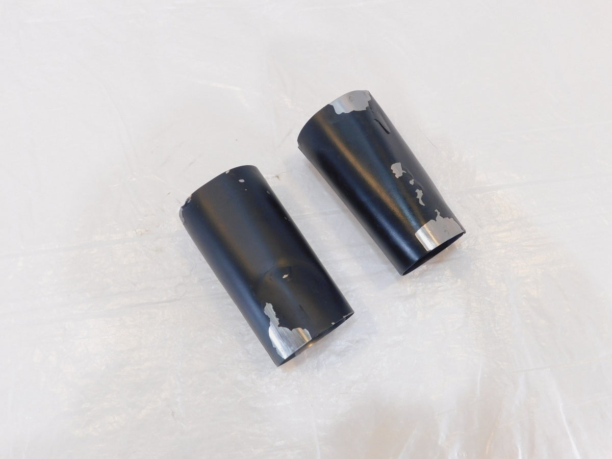 Harley Road King & Electra Glide & Softail Black Front Fork Slider Cover Tins - C3 Cycle