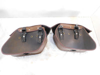 2004-2012 Victory Kingpin Viking Brown Left & Right Saddlebags Side Bags - Torn - C3 Cycle