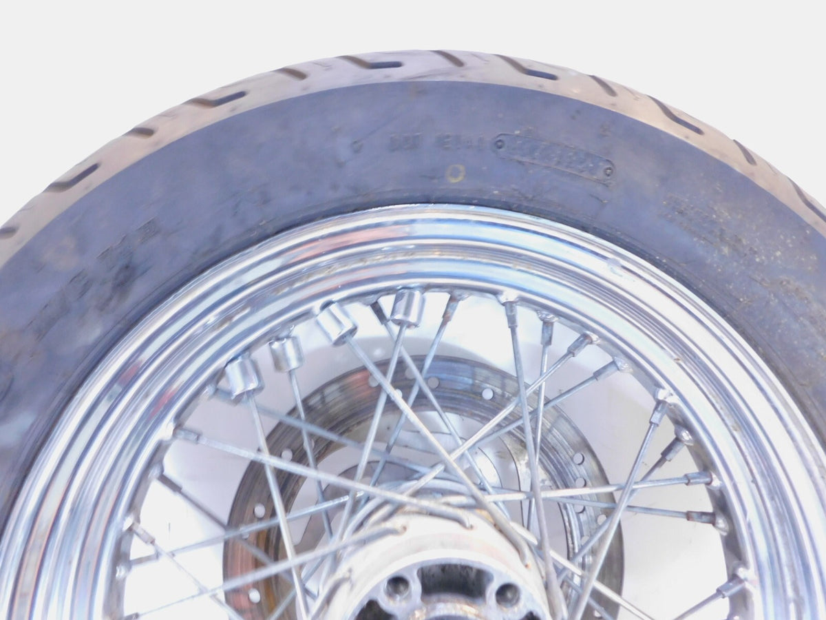 Harley Davidson Sportster Softail & Dyna 16" Chrome Laced Rear Wheel Rim - Bent - C3 Cycle