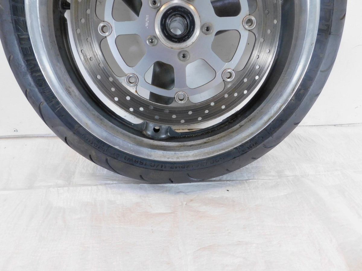 1996-1999 Suzuki GSX-R600 GSXR750 GSX-R750 Gray Front Wheel Rim & Brake Rotor - C3 Cycle