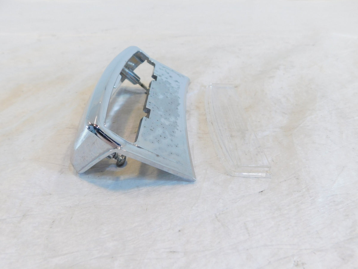 Piaggio Vespa LX LXV 50 125 150 Chrome Rear License Plate Light Cover w/ Lens - C3 Cycle