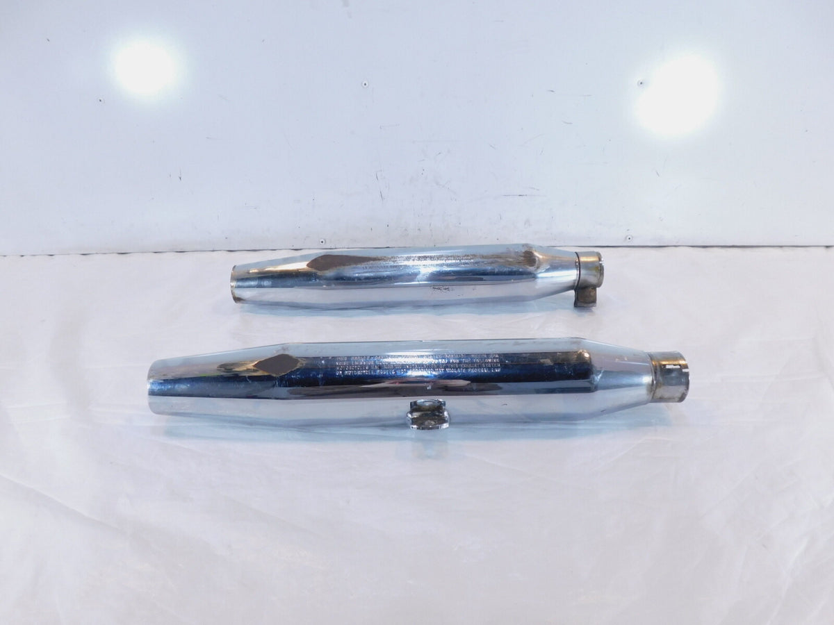 Harley Davidson Sportster 883 & 1200 Chrome Exhaust Header Pipe Mufflers - C3 Cycle