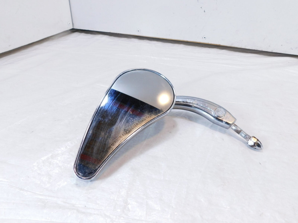 Harley FXR & Softail & Dyna & Sportster Rain Drop Left Chrome Rear View Mirror - C3 Cycle