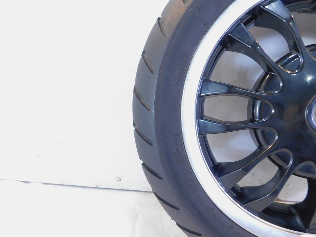 Piaggio Vespa Sprint 50 125 150 Black Spoked Rear Wheel Rim w/ Tire 12x3 - C3 Cycle
