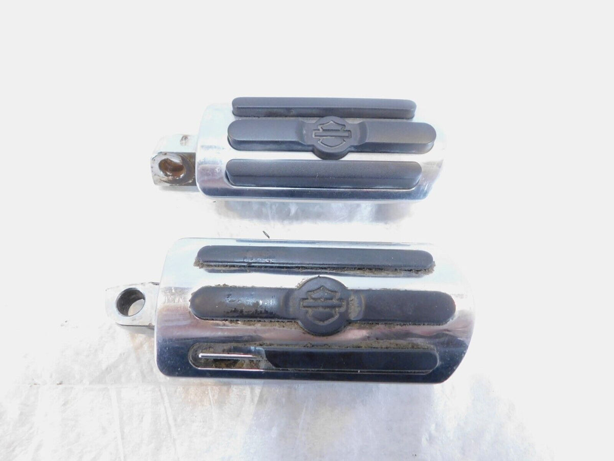 Harley Touring FXR Dyna Sportster & Softail Chrome & Rubber Footpegs Footrests