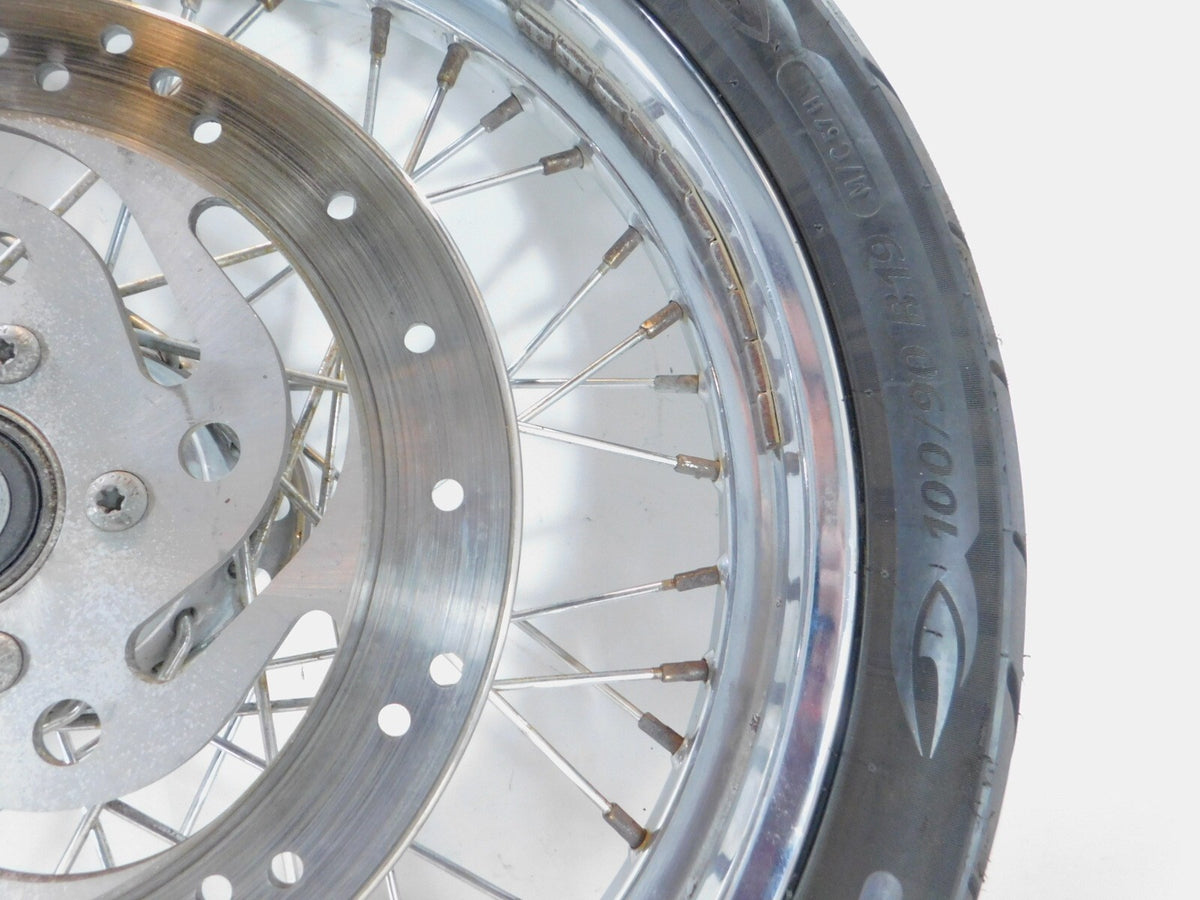 Harley Softail Night Train Deuce Dyna Wide Glide 19" Laced Front Wheel Rim -Bent - C3 Cycle