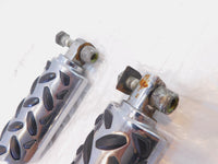 Harley Touring FXR Dyna Sportster & Softail Black & Chrome Footpegs Footrests - C3 Cycle