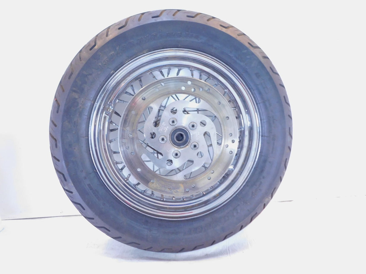 Harley Davidson Sportster Softail & Dyna 16" Chrome Laced Rear Wheel Rim - Bent - C3 Cycle