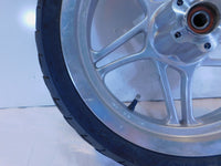 2000 Victory V92 Sport Cruiser Silver 5 Spoke Cast Front Wheel Rim & Tire - C3 Cycle